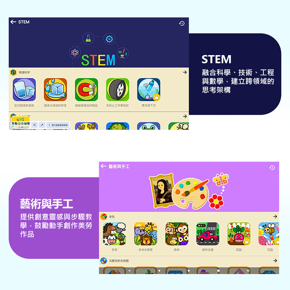 創想教室 10.1吋 安卓13 IPS面板 八核心CPU 兒童平板電腦(8G／128G／全包覆可立式矽膠保護套)